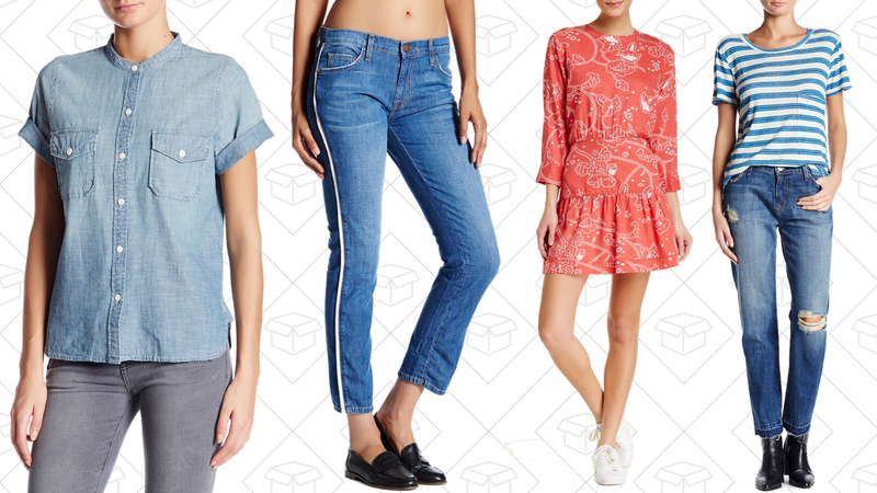 The Mandarin Shirt, $55 | The Fling Piping Jean, $80 | The Tenant Cutout Dress, $120 | The Unrolled Fling Jean, $80